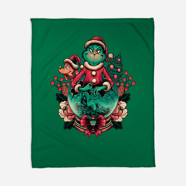 Too Grumpy For Christmas-none fleece blanket-glitchygorilla