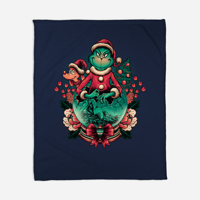 Too Grumpy For Christmas-none fleece blanket-glitchygorilla
