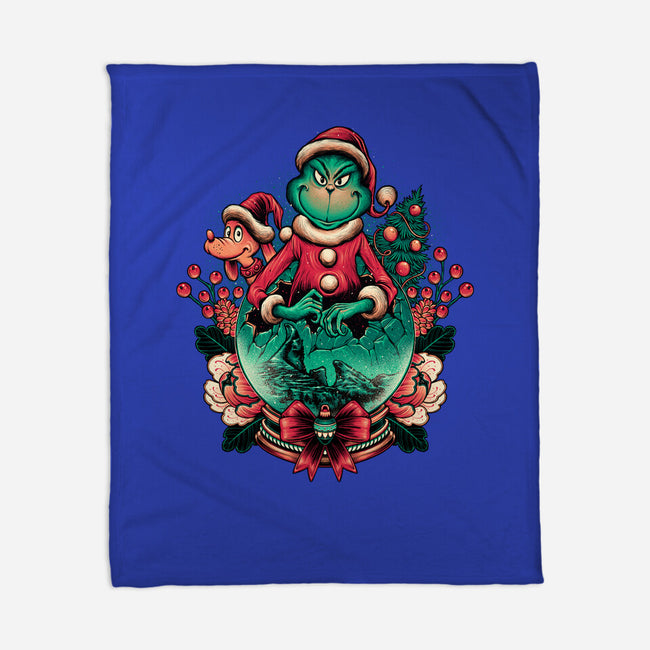 Too Grumpy For Christmas-none fleece blanket-glitchygorilla