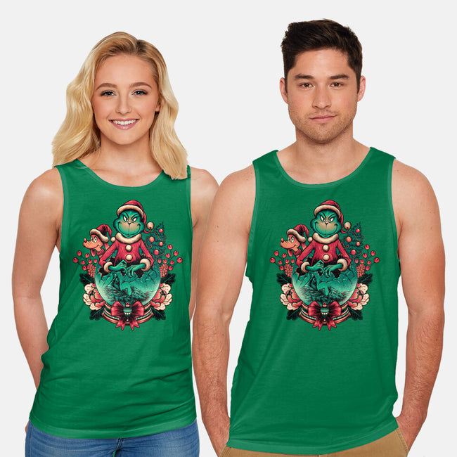 Too Grumpy For Christmas-unisex basic tank-glitchygorilla