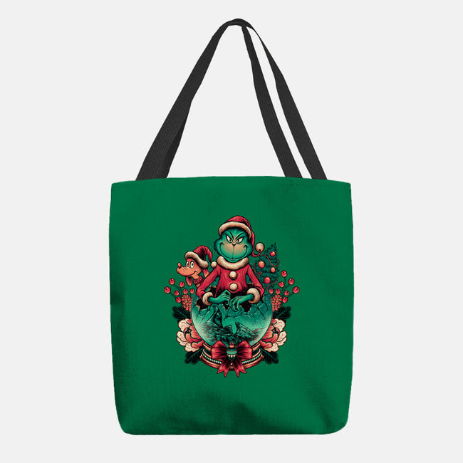 Too Grumpy For Christmas-none basic tote-glitchygorilla