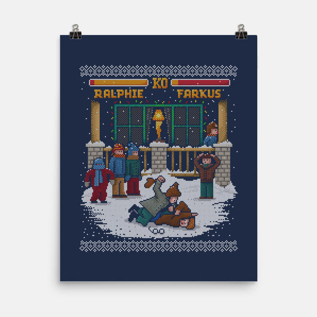 The Christmas Fight-none matte poster-kg07