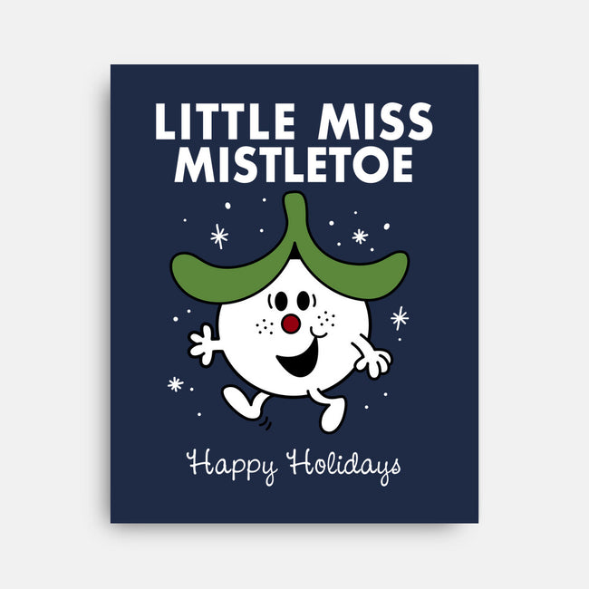 Little Miss Mistletoe-none stretched canvas-Nemons