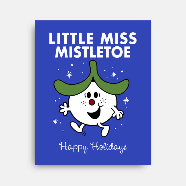 Little Miss Mistletoe-none stretched canvas-Nemons