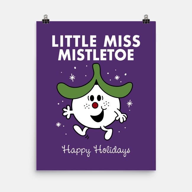 Little Miss Mistletoe-none matte poster-Nemons