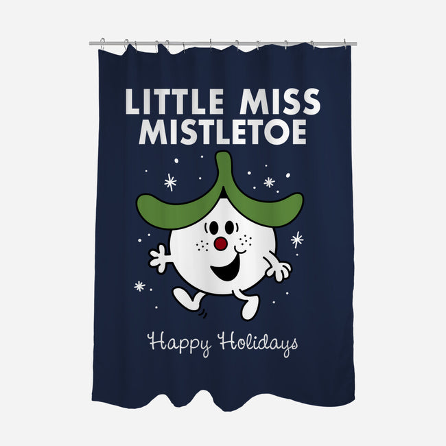 Little Miss Mistletoe-none polyester shower curtain-Nemons