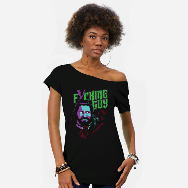 Fricking Guy-womens off shoulder tee-everdream