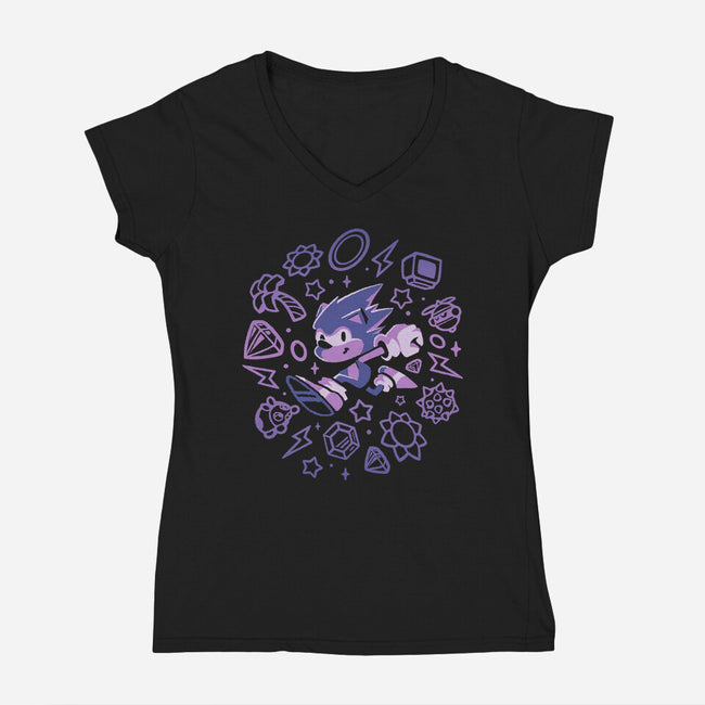 Speedy Boy-womens v-neck tee-eduely