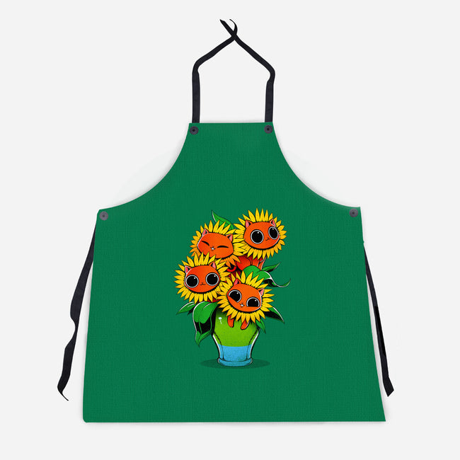 Sunflower Cat-unisex kitchen apron-tobefonseca