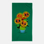 Sunflower Cat-none beach towel-tobefonseca