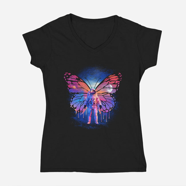 Cosmonaut-womens v-neck tee-dandingeroz