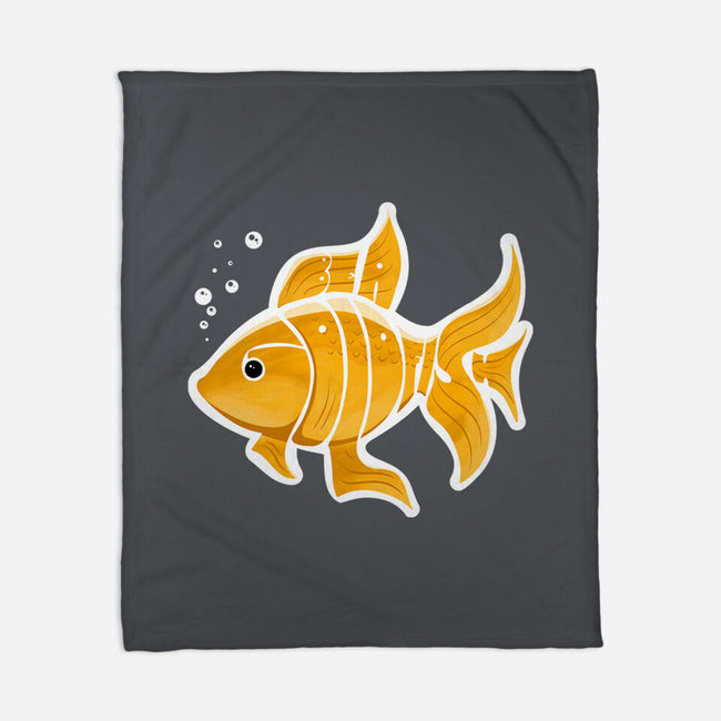 Be A Goldfish-none fleece blanket-pahblowe