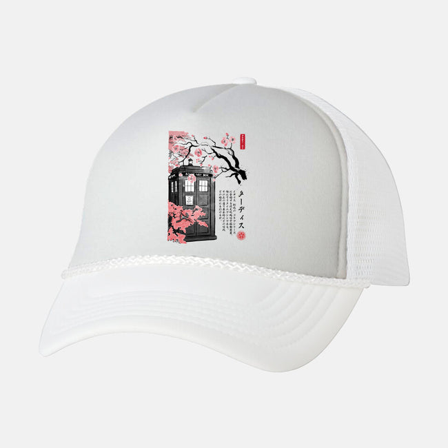 Tardis Sumi-E-unisex trucker hat-DrMonekers
