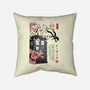 Tardis Sumi-E-none removable cover throw pillow-DrMonekers