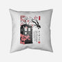 Tardis Sumi-E-none removable cover throw pillow-DrMonekers