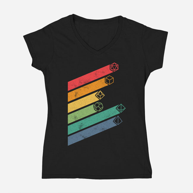 Dice Stripes-womens v-neck tee-ShirtGoblin