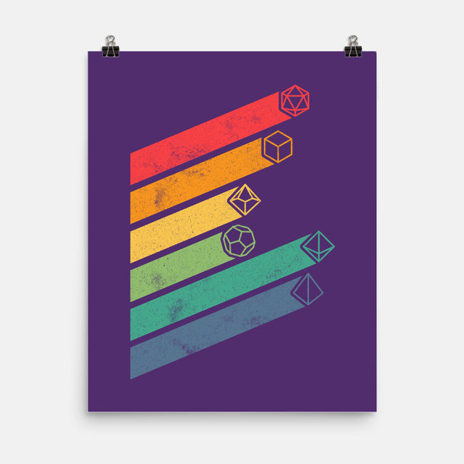 Dice Stripes-none matte poster-ShirtGoblin