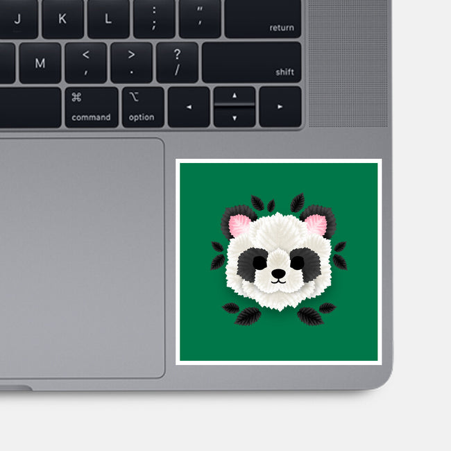 Panda Of Leaves-none glossy sticker-NemiMakeit
