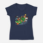 Land Before Christmastime-womens v-neck tee-PrimePremne