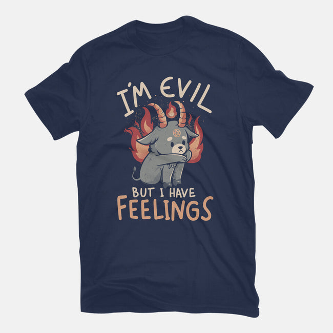 I'm Evil But I Have Feelings-youth basic tee-eduely