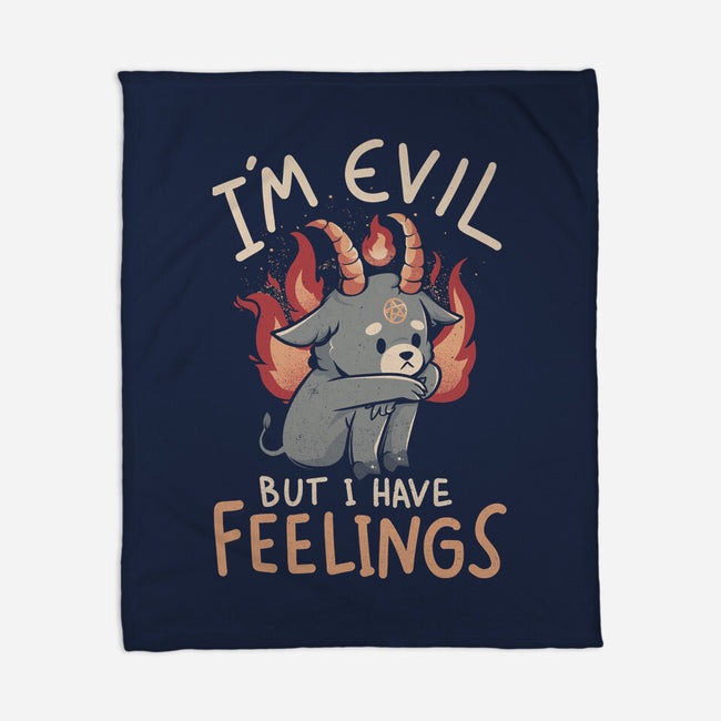 I'm Evil But I Have Feelings-none fleece blanket-eduely
