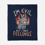 I'm Evil But I Have Feelings-none fleece blanket-eduely
