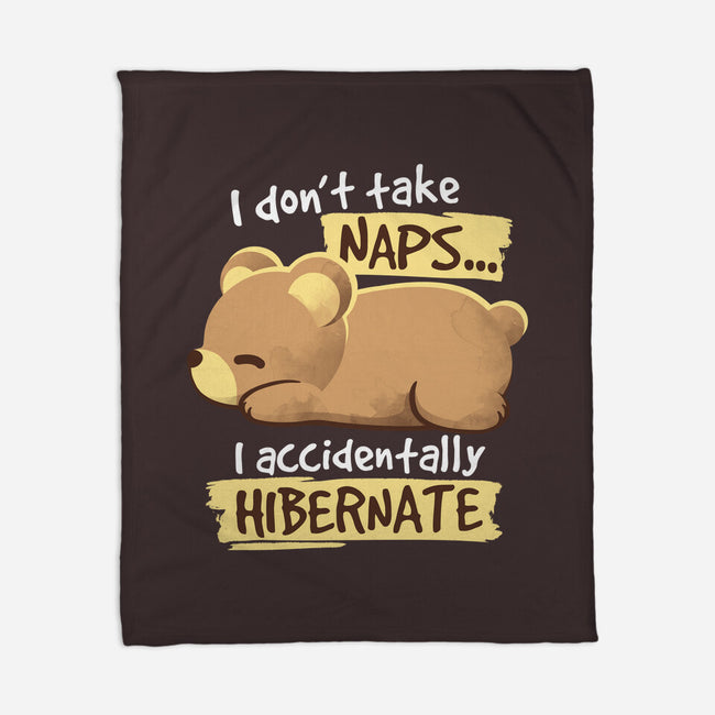 Bear Takes Naps-none fleece blanket-NemiMakeit