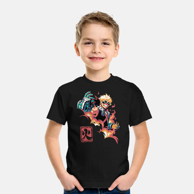 Explosion Hero-youth basic tee-Corgibutt