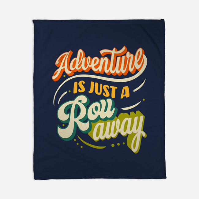 Adventure Is Just A Roll Away-none fleece blanket-ShirtGoblin