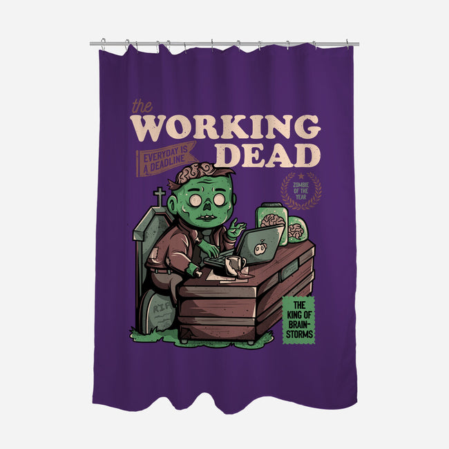 The Working Dead-none polyester shower curtain-eduely