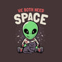 We Both Need Space-womens basic tee-eduely