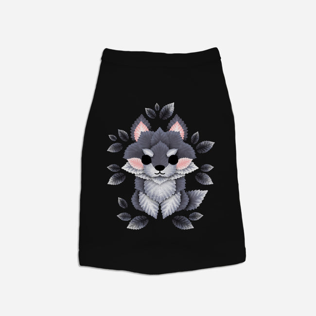 Little Wolf Of Leaves-cat basic pet tank-NemiMakeit