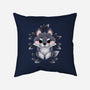 Little Wolf Of Leaves-none removable cover throw pillow-NemiMakeit