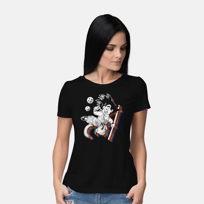 Rainbow Kid-womens basic tee-Arigatees
