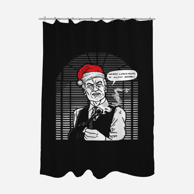 Merry Christmas, Ya Filthy Animal!-none polyester shower curtain-dalethesk8er