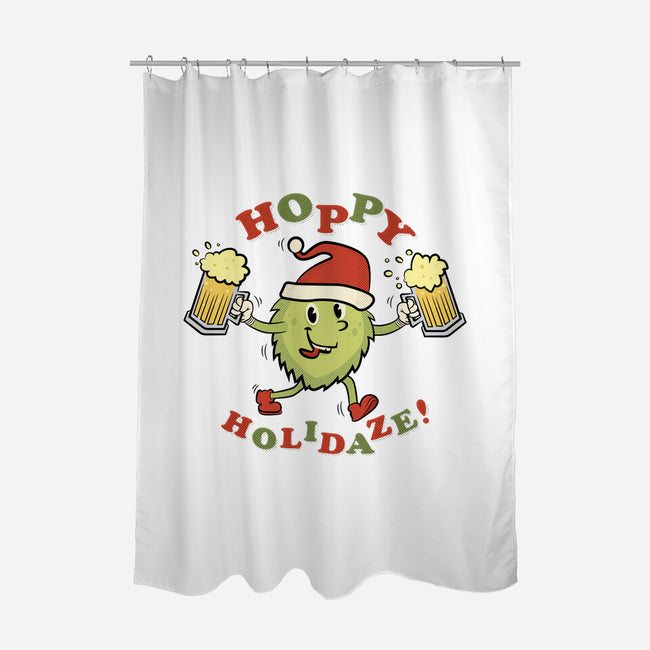 Hoppy Holidaze-none polyester shower curtain-hbdesign