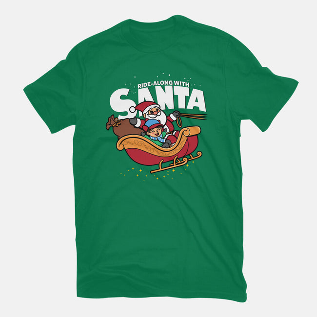Ride-Along With Santa-mens basic tee-Boggs Nicolas