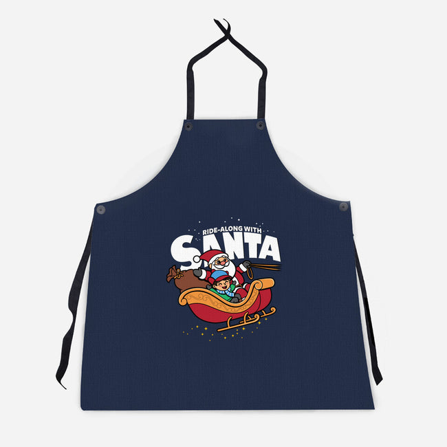 Ride-Along With Santa-unisex kitchen apron-Boggs Nicolas