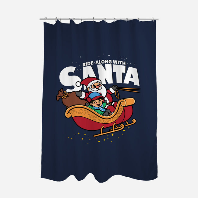 Ride-Along With Santa-none polyester shower curtain-Boggs Nicolas