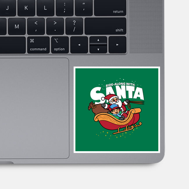 Ride-Along With Santa-none glossy sticker-Boggs Nicolas