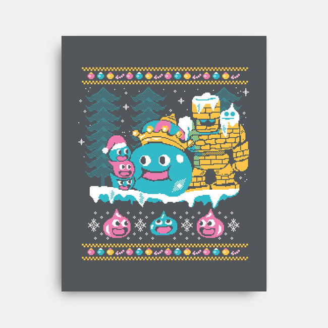 Slimes X-Mas-none stretched canvas-Sketchdemao