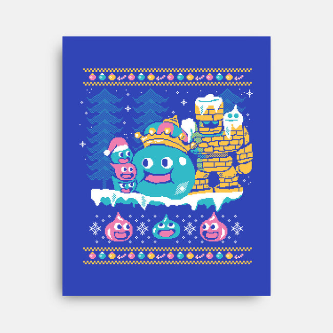 Slimes X-Mas-none stretched canvas-Sketchdemao