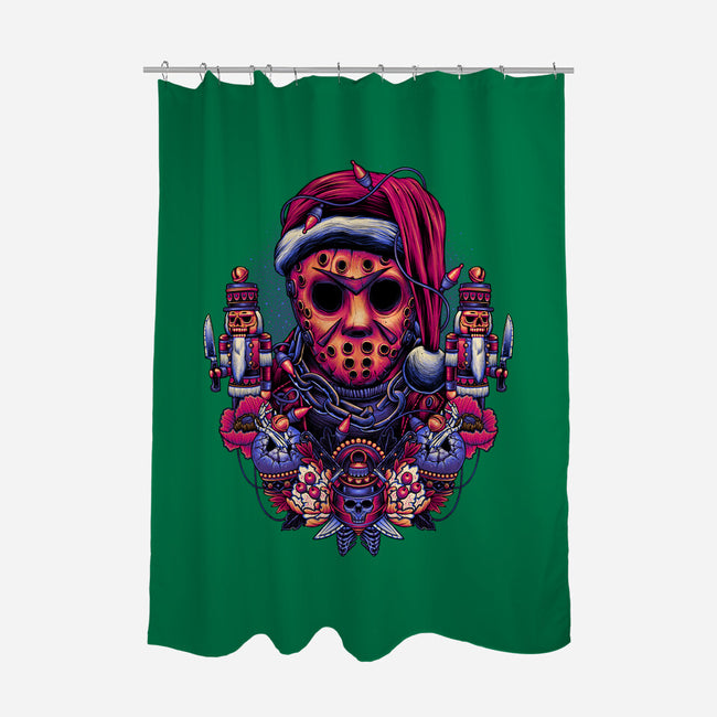 Holidays At The Lake-none polyester shower curtain-glitchygorilla