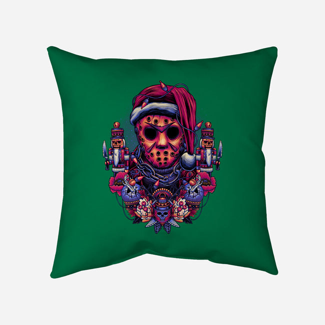 Holidays At The Lake-none removable cover w insert throw pillow-glitchygorilla