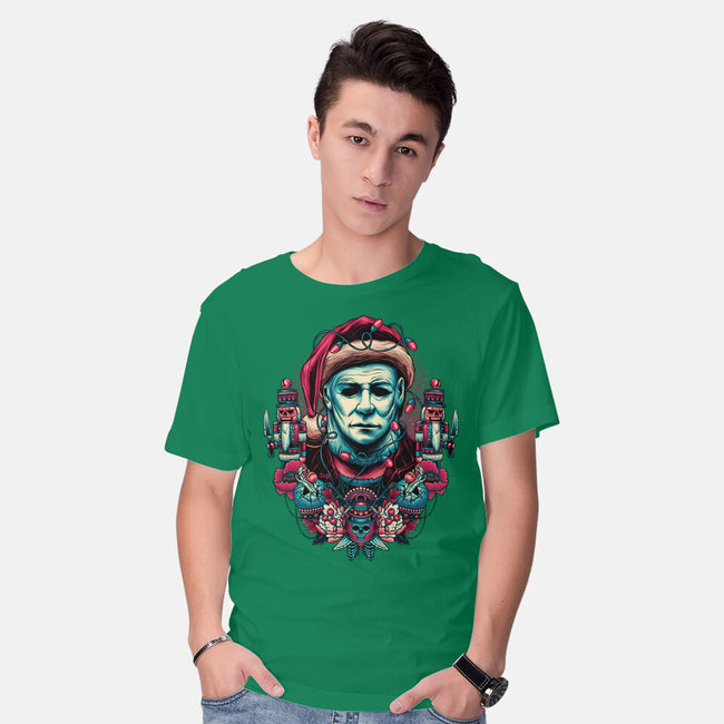 Holidays At Haddonfield-mens basic tee-glitchygorilla