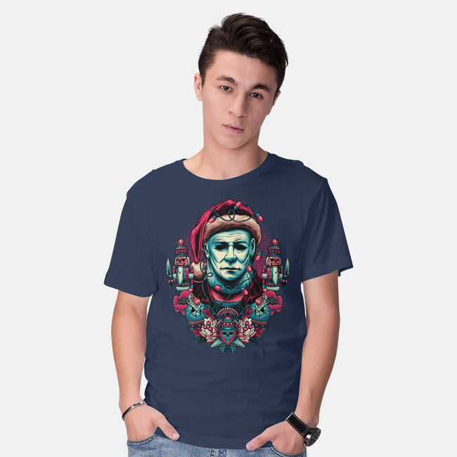 Holidays At Haddonfield-mens basic tee-glitchygorilla