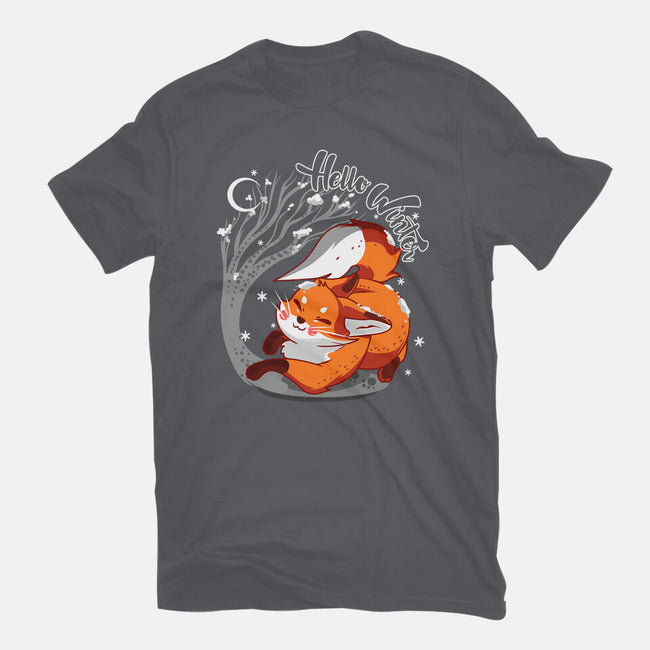 Hello Wild Winter-mens heavyweight tee-heydale