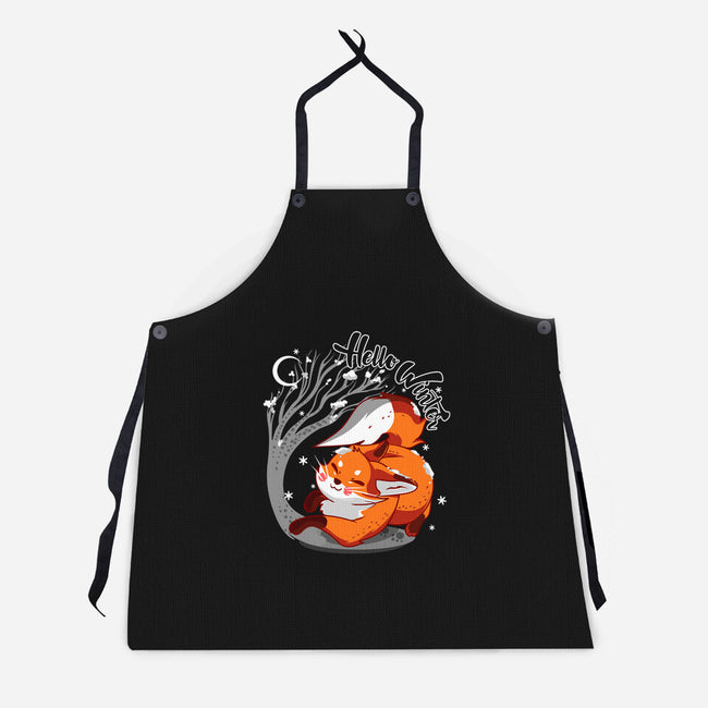 Hello Wild Winter-unisex kitchen apron-heydale