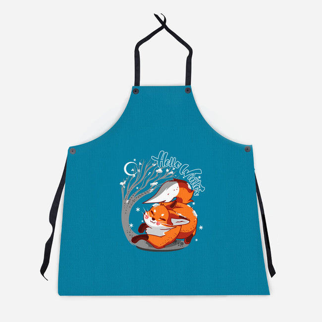 Hello Wild Winter-unisex kitchen apron-heydale