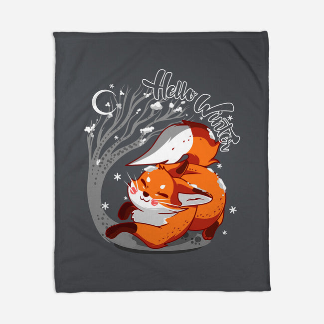 Hello Wild Winter-none fleece blanket-heydale